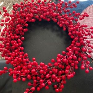 2 Red berry holiday wreath from Target’s Wondershop brand